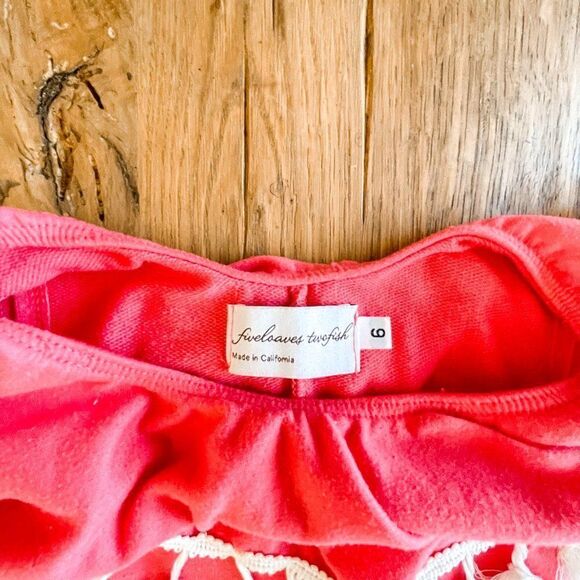 Fiveloaves Twofish Coral Tassel Dress Size 6 - Picture 3 of 5